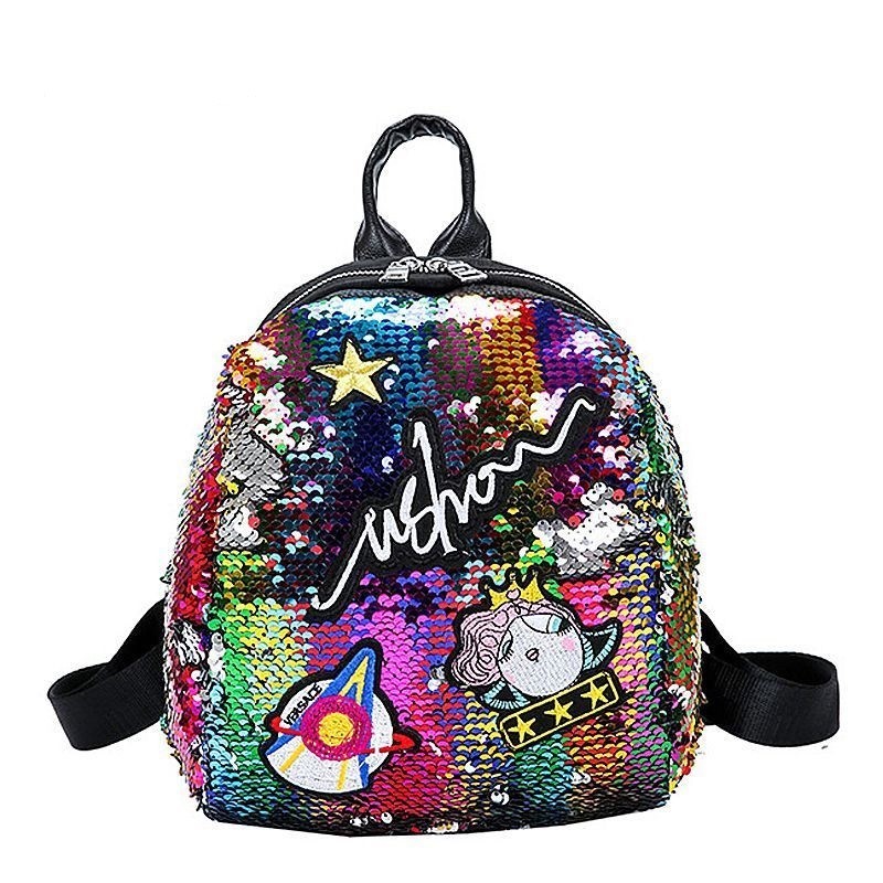 shiny unicorn backpack